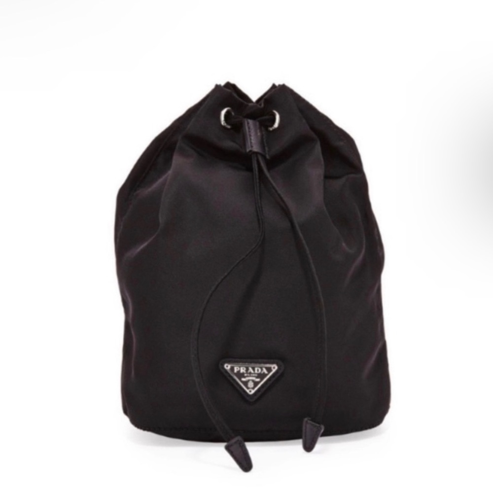 Used authentic Prada pouch with saffiano leather